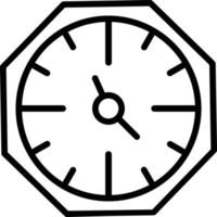 icône de ligne vecteur horloge murale
