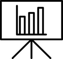 icône de ligne de vecteur de présentation