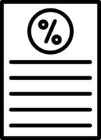 icône de pourcentage de ligne vectorielle vecteur