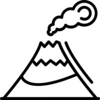 conception d'icône de ligne de volcan vecteur