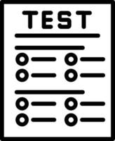 icône de ligne de vecteur de test