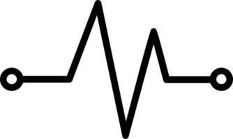 conception d'icône de ligne de cardiogramme vecteur