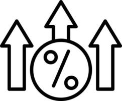 augmenter l'icône de la ligne vectorielle vecteur