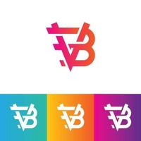 vb lettre logo icône vecteur éléments de modèle, moderne, entreprise, moderne, unique, forme