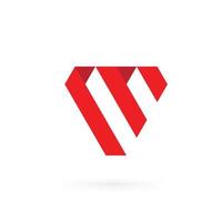 modèle de vecteur d'icône de conception de logo de lettre rouge créatif unique d'entreprise moderne