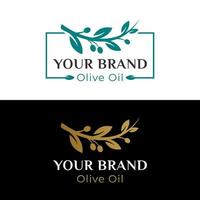 branche d'olivier de santé nature fraîche et élégante pour le modèle de logo de votre marque d'entreprise vecteur