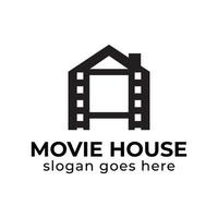 création de logo du studio de cinéma et de la cinématographie vidéo, modèle de logo vectoriel de production cinématographique