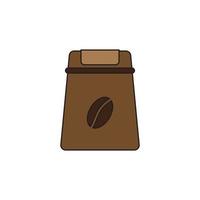 vecteur de sac de café pour la présentation de l'icône du symbole du site Web