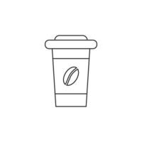 vecteur de tasse de café en papier pour la présentation de l'icône du symbole du site Web