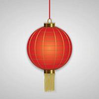 lanternes rouges suspendues chinoises vecteur