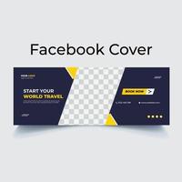 conception de la couverture facebook de la visite itinérante vecteur