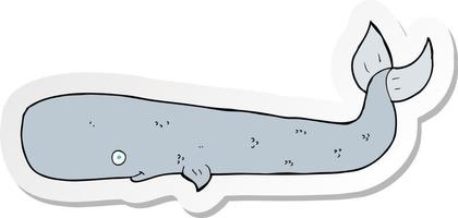 autocollant d'une baleine de dessin animé vecteur