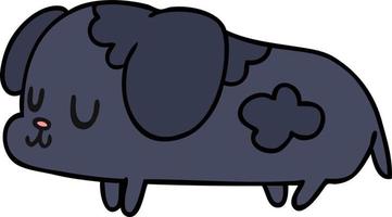 dessin animé kawaii d'un chien mignon vecteur