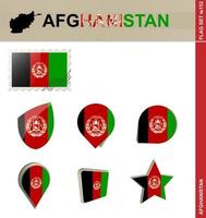 ensemble de drapeaux afghanistan, ensemble de drapeaux vecteur