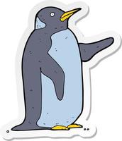 autocollant d'un pingouin de dessin animé vecteur