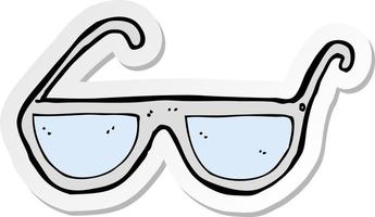 autocollant de lunettes de dessin animé vecteur