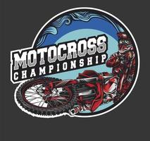 logo championnat de motocross vecteur