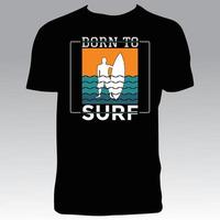 design élégant de t-shirt de surf vecteur