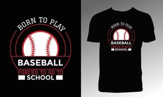 conception de t-shirt de baseball vecteur