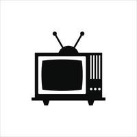 icône de télévision classique symbole de signe isolé dans le vecteur. vecteur