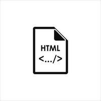 icône de format de fichier de page Web, icône html, icône de format html symbole de signe isolé dans le vecteur