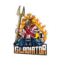 logo esport gladiateur vecteur