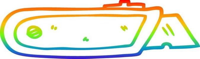 arc en ciel gradient ligne dessin dessin animé couteau de travail vecteur