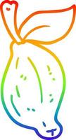arc en ciel gradient ligne dessin dessin animé citron vert vecteur