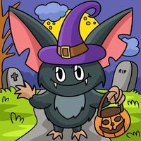 vampire hibou halloween illustration de dessin animé coloré vecteur