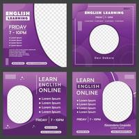 apprendre l'anglais en ligne vecteur