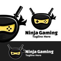 illustration d'art de jeu logo ninja vecteur