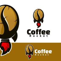 logo café fusée art illustration vecteur