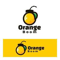 logo orange boom art illustration vecteur