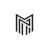 lettre initiale abstraite mz logo en couleur noire isolé sur fond blanc appliqué pour le logo de la marque de vêtements convient également aux marques ou entreprises qui ont un nom initial zm vecteur