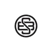 lettre initiale abstraite bs logo en couleur noire isolé sur fond blanc appliqué pour le logo de l'entreprise de vêtements convient également aux marques ou entreprises qui ont le nom initial sb vecteur