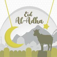 islamique eid al adha mubarak vecteur