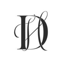 dh, hd, logo monogramme. icône de signature calligraphique. monogramme de logo de mariage. symbole de monogramme moderne. logo de couple pour mariage vecteur