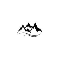 montagnes icône logo illustration vectorielle vecteur