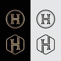 lettre h logo design vecteur gratuit