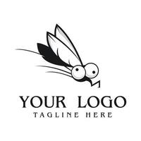 création de logo de moustique vecteur