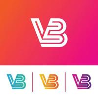 éléments de modèle de vecteur d'icône de logo de lettre vb modernes et uniques, entreprise, forme