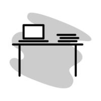 illustration graphique vectoriel de l'icône de la table de bureau