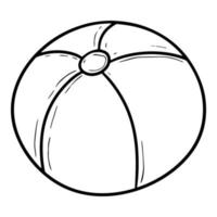 image monochrome, ballon gonflable rond pour enfants, jeux de s, illustration vectorielle en style cartoon sur fond blanc vecteur