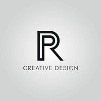 lettre pr logo design fichier vectoriel gratuit.