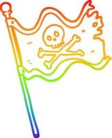 arc-en-ciel, gradient, ligne, dessin, pirate, drapeau vecteur