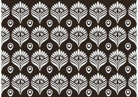 Vector de motif noir et blanc de paon