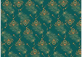 Teal Peacock pattern vector