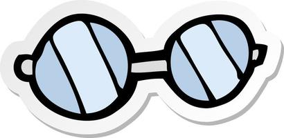 autocollant de lunettes de dessin animé vecteur