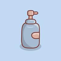illustration de bouteille de shampoing dessiné à la main vecteur