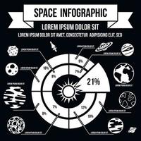 infographie de l'espace, style simple vecteur